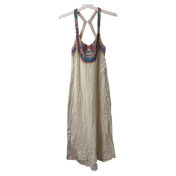 Billabong White Maxi Dress with Colorful Accents - Picture 4 of 9